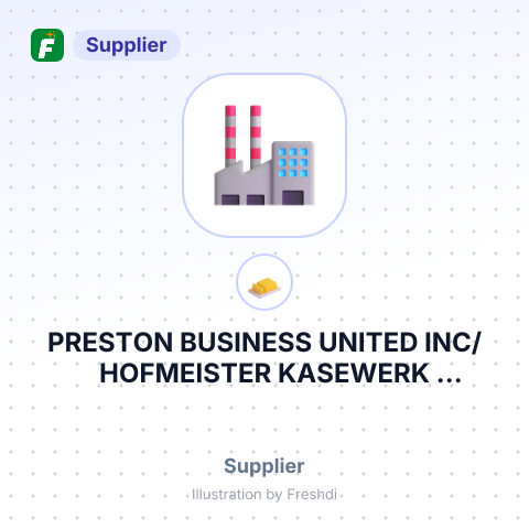 PRESTON BUSINESS UNITED INC/HOFMEISTER KASEWERK GMBH&CO.KG – summary card, no photo uploaded yet