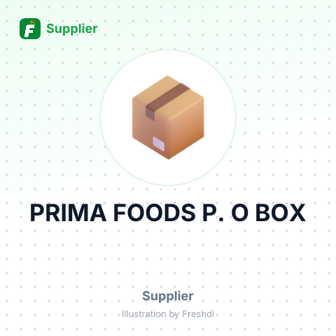 PRIMA FOODS P. O BOX – summary card, no photo uploaded yet