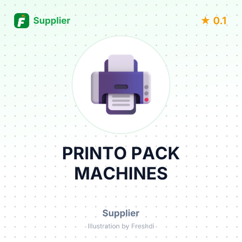 PRINTO PACK MACHINES – summary card, no photo uploaded yet