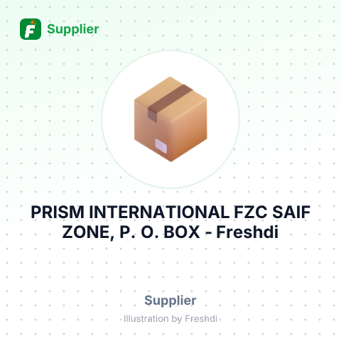 PRISM INTERNATIONAL FZC SAIF ZONE, P. O. BOX – summary card, no photo uploaded yet