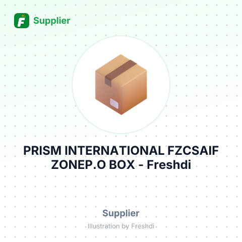 PRISM INTERNATIONAL FZCSAIF ZONEP.O BOX – summary card, no photo uploaded yet