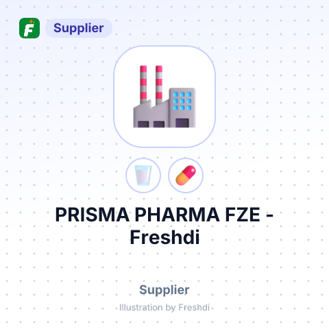 PRISMA PHARMA FZE – summary card, no photo uploaded yet