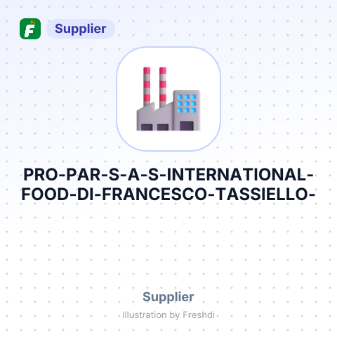 PRO.PAR. S.A.S. INTERNATIONAL FOOD DI FRANCESCO TASSIELLO & – summary card, no photo uploaded yet