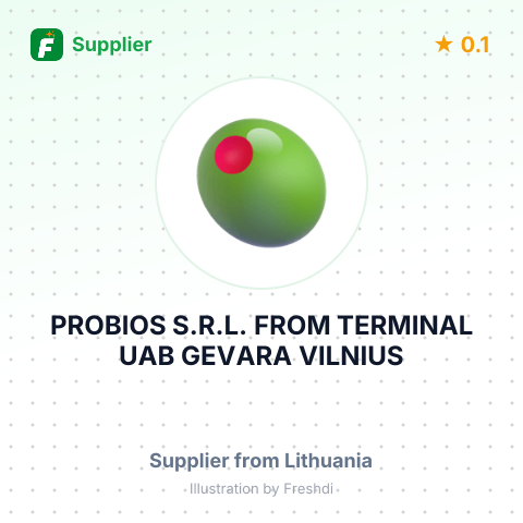 PROBIOS S.R.L. FROM TERMINAL UAB GEVARA, VILNIUS, LITHUANIA. – summary card, no photo uploaded yet