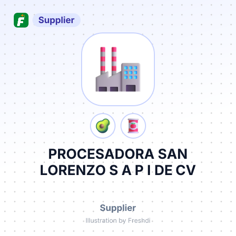 PROCESADORA SAN LORENZO S A P I DE CV – summary card, no photo uploaded yet