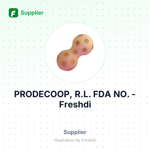 PRODECOOP, R.L. FDA NO. – summary card, no photo uploaded yet