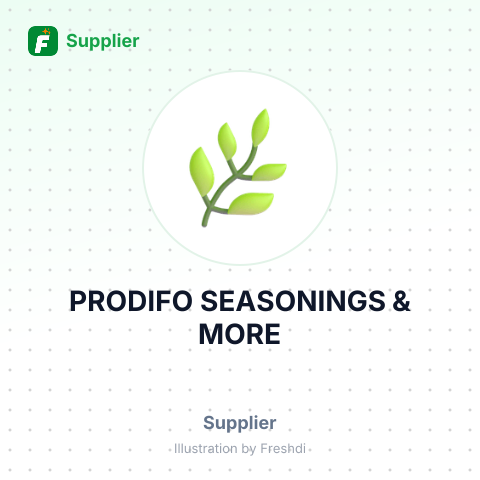PRODIFO SEASONINGS & MORE – summary card, no photo uploaded yet