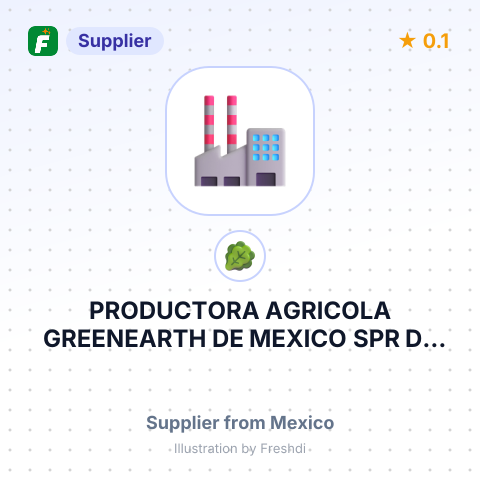 PRODUCTORA AGRICOLA GREENEARTH DE MEXICO SPR DE RL DE CV – summary card, no photo uploaded yet