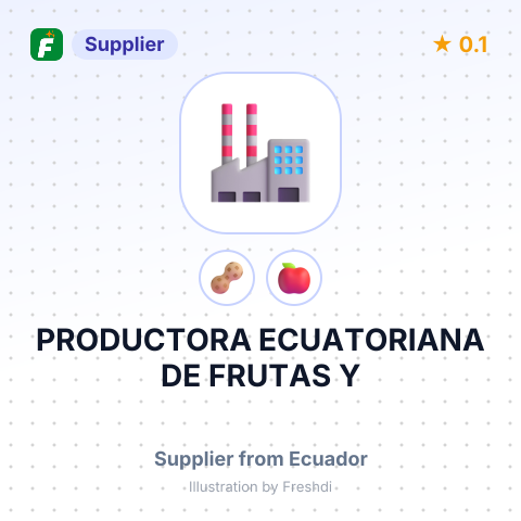 PRODUCTORA ECUATORIANA DE FRUTAS Y – summary card, no photo uploaded yet