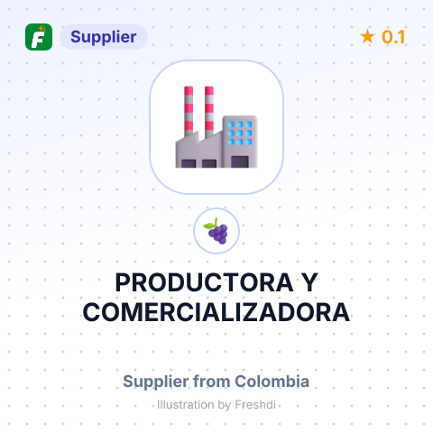 PRODUCTORA Y COMERCIALIZADORA – summary card, no photo uploaded yet