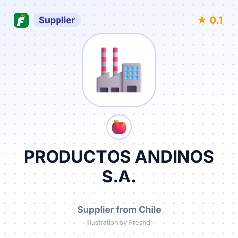 PRODUCTOS ANDINOS S.A. – summary card, no photo uploaded yet