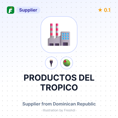 PRODUCTOS DEL TROPICO – summary card, no photo uploaded yet