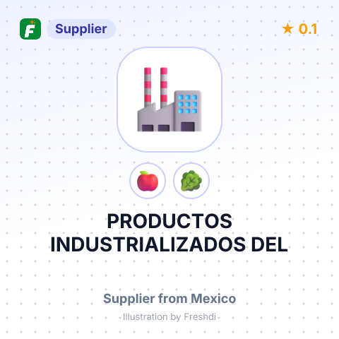 PRODUCTOS INDUSTRIALIZADOS DEL – summary card, no photo uploaded yet
