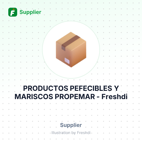 PRODUCTOS PEFECIBLES Y MARISCOS PROPEMAR – summary card, no photo uploaded yet