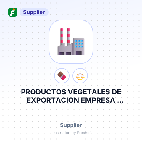 PRODUCTOS VEGETALES DE EXPORTACION EMPRESA INDIVIDUAL DE RESPONSABILIDAD LIMITADA – summary card, no photo uploaded yet