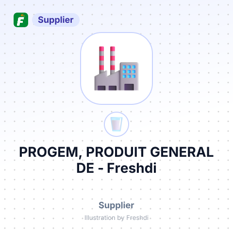 PROGEM, PRODUIT GENERAL DE – summary card, no photo uploaded yet
