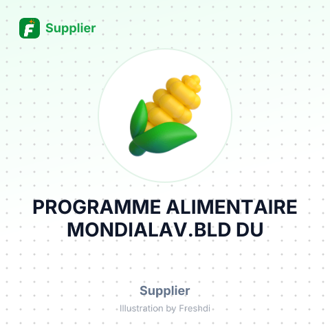 PROGRAMME ALIMENTAIRE MONDIALAV.BLD DU – summary card, no photo uploaded yet