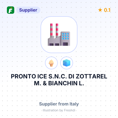 PRONTO ICE S.N.C. DI ZOTTAREL M. & BIANCHIN L. – summary card, no photo uploaded yet
