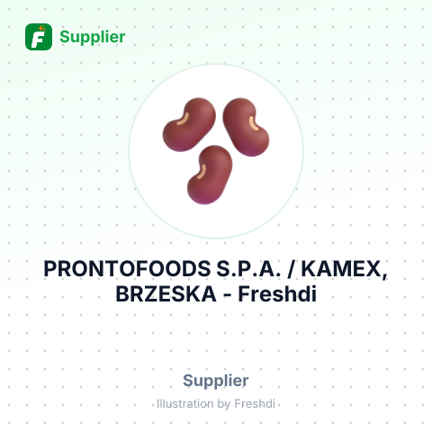 PRONTOFOODS S.P.A. / KAMEX, BRZESKA – summary card, no photo uploaded yet