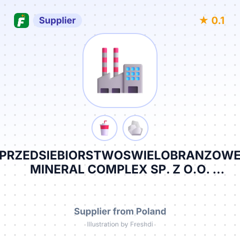 PRZEDSIEBIORSTWOSWIELOBRANZOWE MINERAL COMPLEX SP. Z O.O. (MINERAL COMPLEX SP. Z O.O.) – summary card, no photo uploaded yet