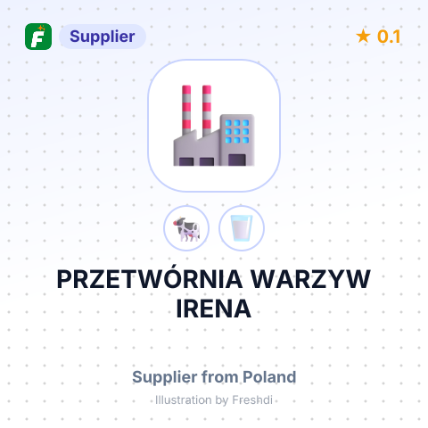 PRZETWÓRNIA WARZYW IRENA – summary card, no photo uploaded yet