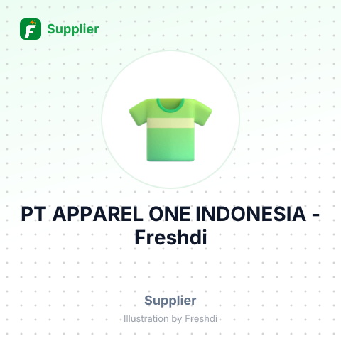 PT APPAREL ONE INDONESIA – summary card, no photo uploaded yet
