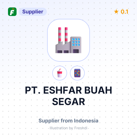PT. ESHFAR BUAH SEGAR – summary card, no photo uploaded yet