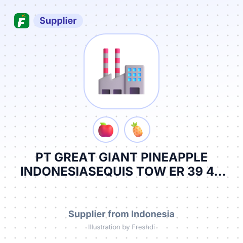 PT GREAT GIANT PINEAPPLE INDONESIASEQUIS TOW ER 39 40 FL JI JEND SUDIRMAN KAV 71 – summary card, no photo uploaded yet
