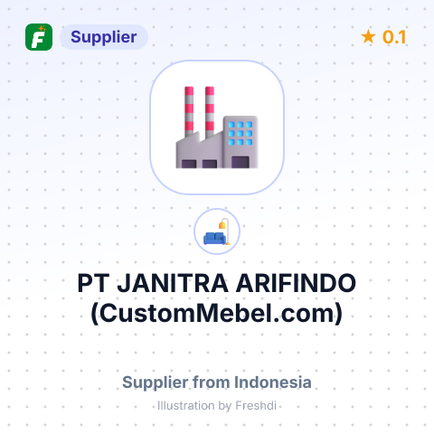 PT JANITRA ARIFINDO (CustomMebel.com) – summary card, no photo uploaded yet