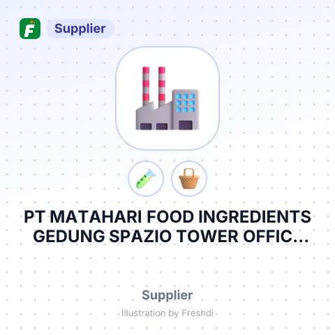 PT MATAHARI FOOD INGREDIENTS GEDUNG SPAZIO TOWER OFFICE BUILDING LANTAI – summary card, no photo uploaded yet