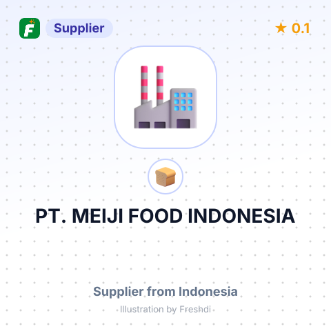 PT. MEIJI FOOD INDONESIA – summary card, no photo uploaded yet