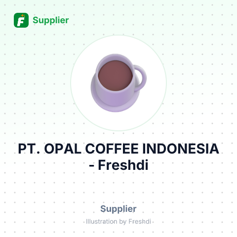 PT. OPAL COFFEE INDONESIA – summary card, no photo uploaded yet