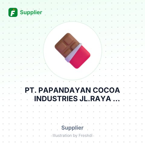 PT. PAPANDAYAN COCOA INDUSTRIES JL.RAYA DAYEHKOLOT NO – summary card, no photo uploaded yet
