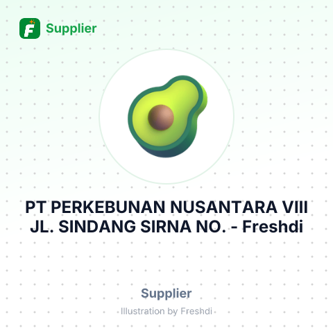 PT PERKEBUNAN NUSANTARA VIII JL. SINDANG SIRNA NO. – summary card, no photo uploaded yet