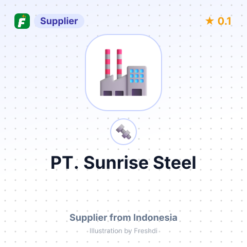 PT. Sunrise Steel – summary card, no photo uploaded yet