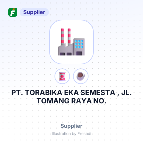 PT. TORABIKA EKA SEMESTA , JL. TOMANG RAYA NO. – summary card, no photo uploaded yet