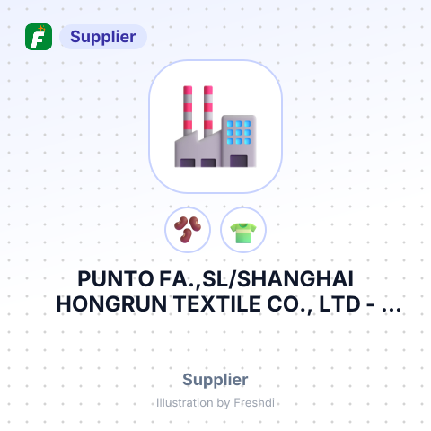 PUNTO FA.,SL/SHANGHAI HONGRUN TEXTILE CO., LTD – summary card, no photo uploaded yet