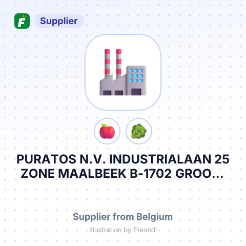 PURATOS N.V. INDUSTRIALAAN 25 ZONE MAALBEEK B-1702 GROOT-BIJGAARDEN BELGIUM – summary card, no photo uploaded yet