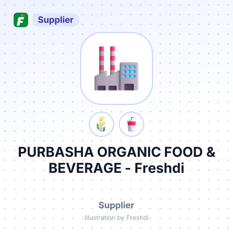 PURBASHA ORGANIC FOOD & BEVERAGE – summary card, no photo uploaded yet