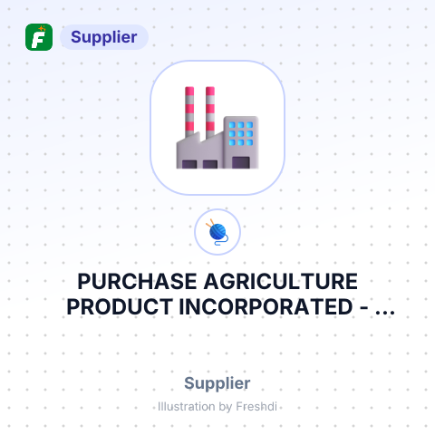 PURCHASE AGRICULTURE PRODUCT INCORPORATED – summary card, no photo uploaded yet
