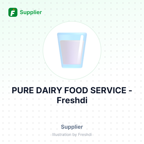 PURE DAIRY FOOD SERVICE – summary card, no photo uploaded yet