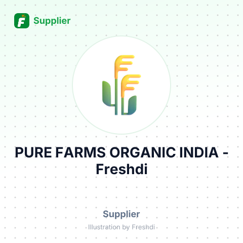 PURE FARMS ORGANIC INDIA – summary card, no photo uploaded yet