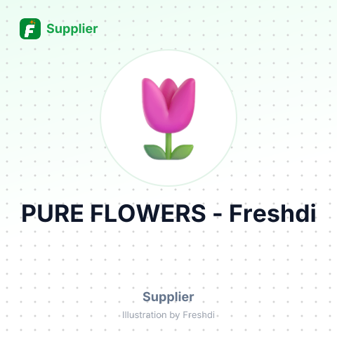 PURE FLOWERS – summary card, no photo uploaded yet