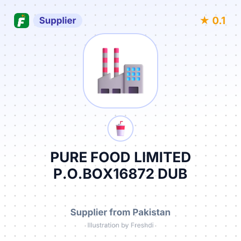 PURE FOOD LIMITED P.O.BOX16872 DUB – summary card, no photo uploaded yet
