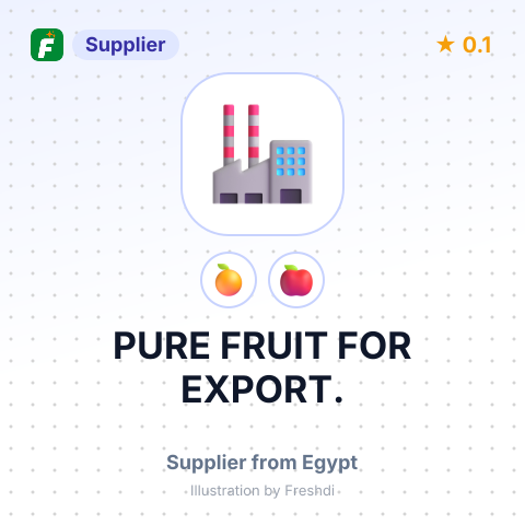 PURE FRUIT FOR EXPORT. – summary card, no photo uploaded yet