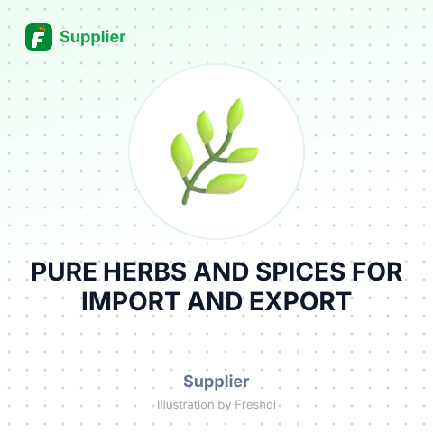 PURE HERBS AND SPICES FOR IMPORT AND EXPORT – summary card, no photo uploaded yet