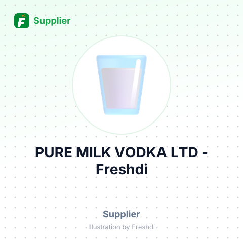PURE MILK VODKA LTD – summary card, no photo uploaded yet