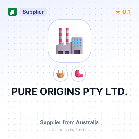 PURE ORIGINS PTY LTD. – summary card, no photo uploaded yet