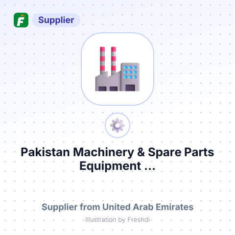 Pakistan Machinery & Spare Parts Equipment ... – summary card, no photo uploaded yet
