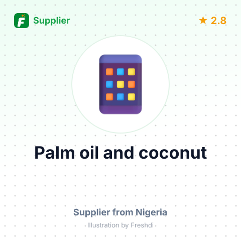 Palm oil and coconut – summary card, no photo uploaded yet